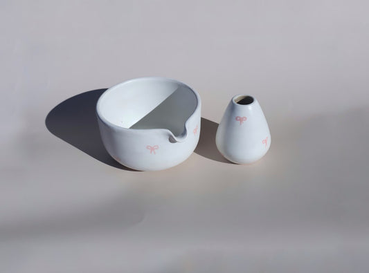 Bow Patter Matcha Set