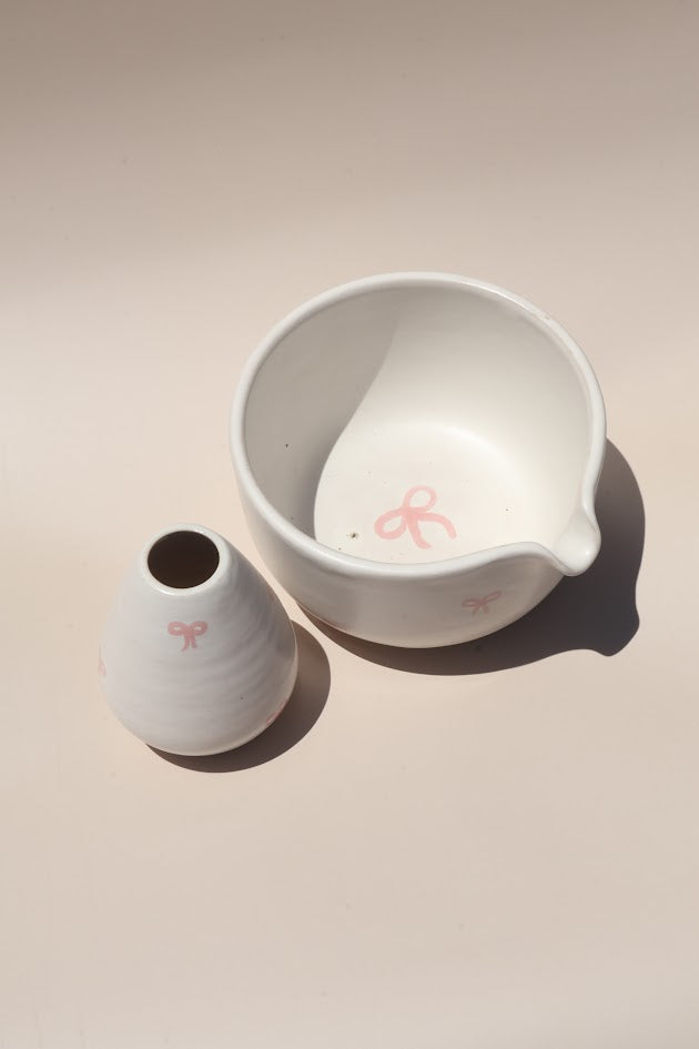 Bow Patter Matcha Set