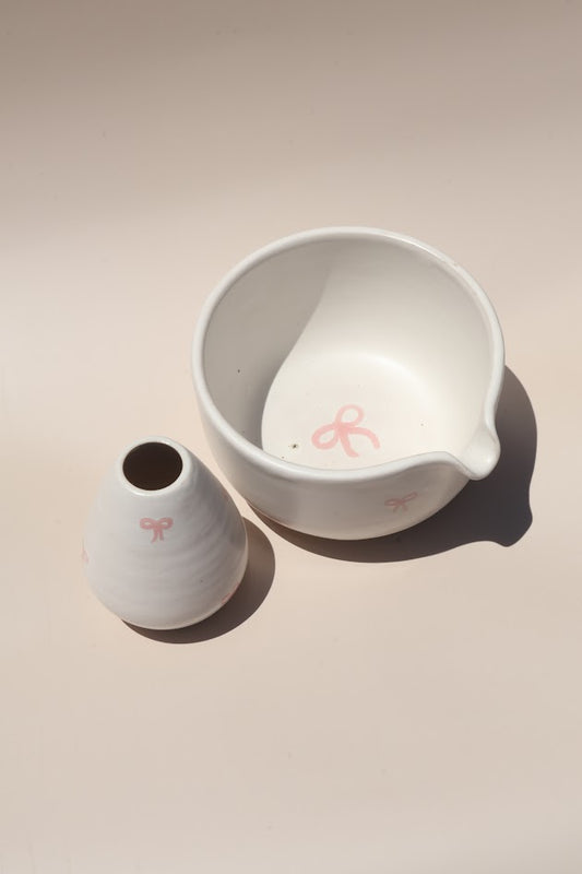 Bow Patter Matcha Set