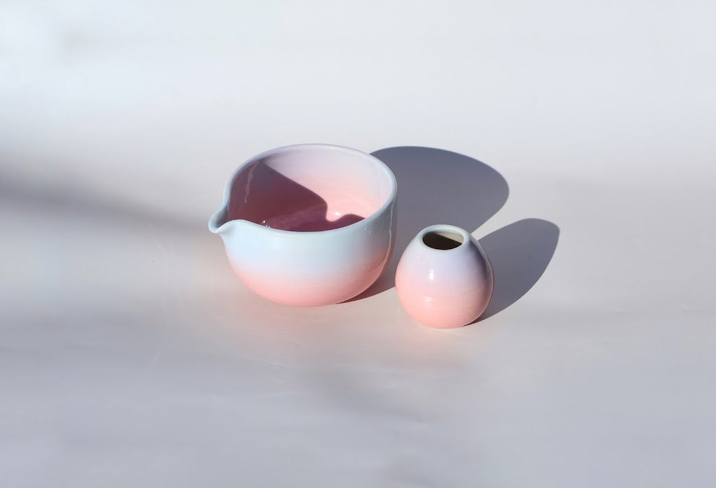 Ombre Pink Blue Matcha Set