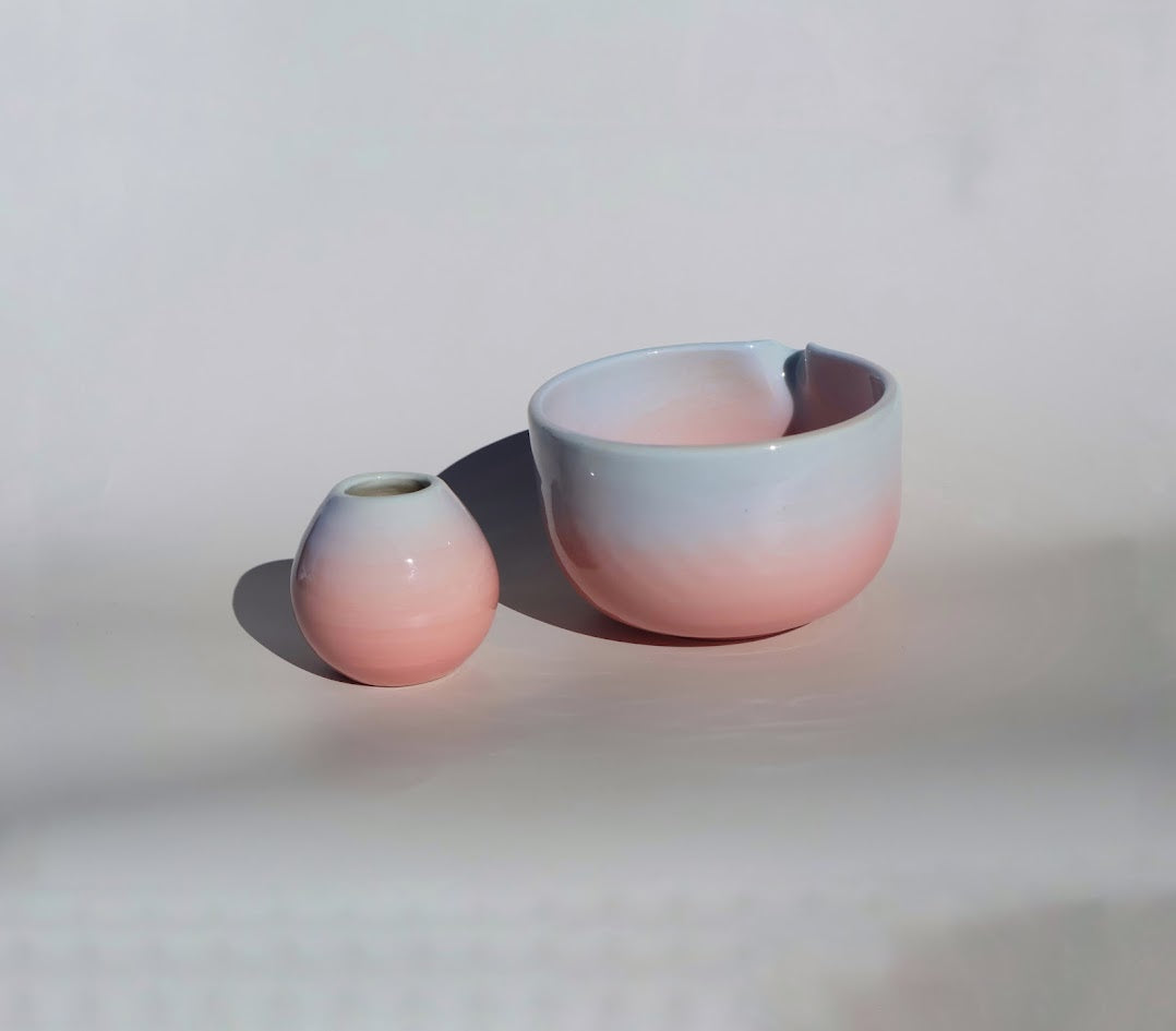 Ombre Pink Blue Matcha Set